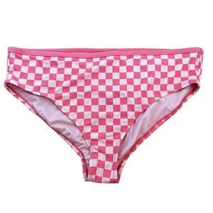 Kona Sol ~ Checkerboard Bikini Bottom size 1X ~ hygienic tag attached